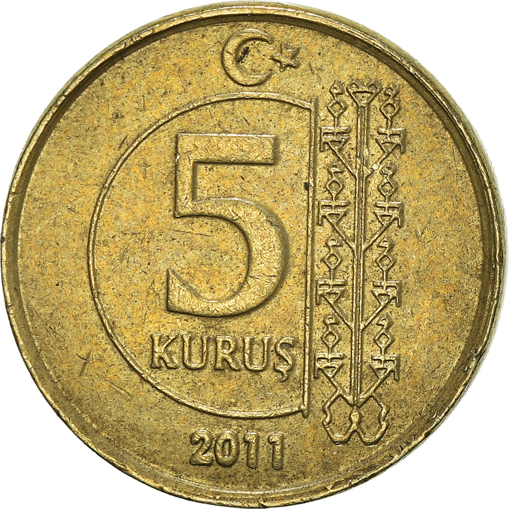 Münze, Türkei, 5 Kurus, 2011