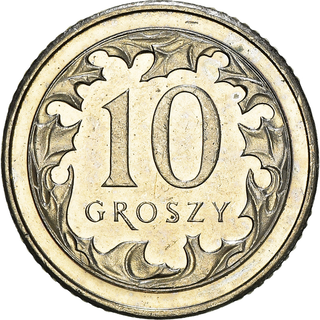 Moneta, Polonia, 10 Groszy, 2012