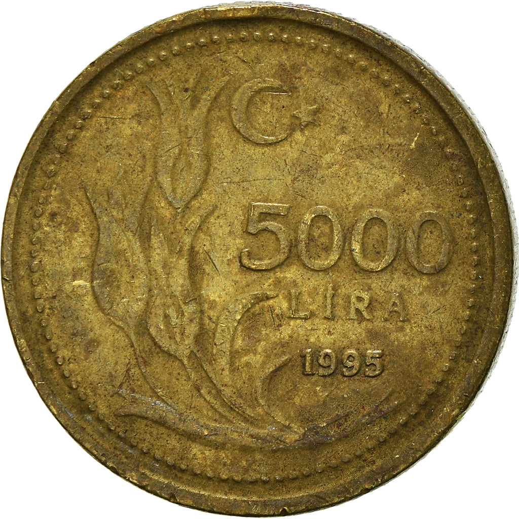 Münze, Türkei, 5000 Lira, 1995
