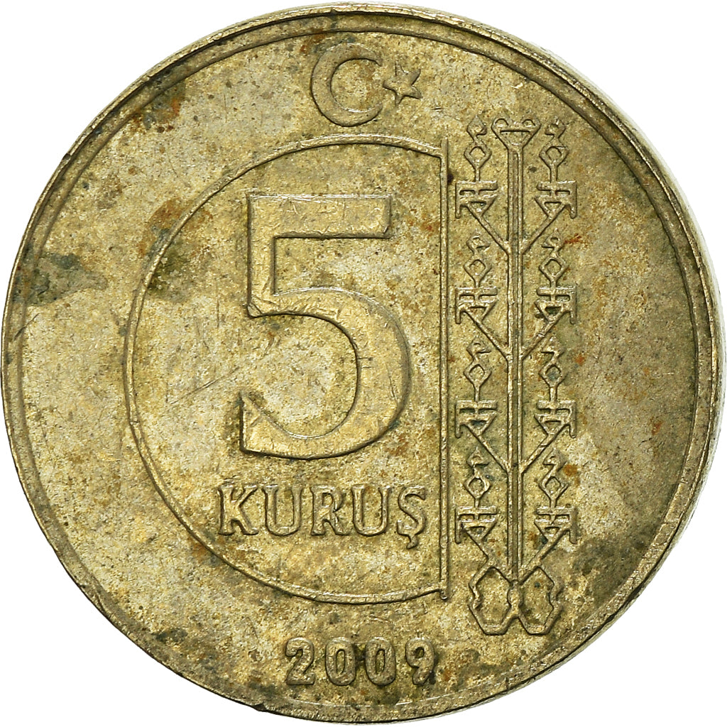 Münze, Türkei, 5 Kurus, 2009
