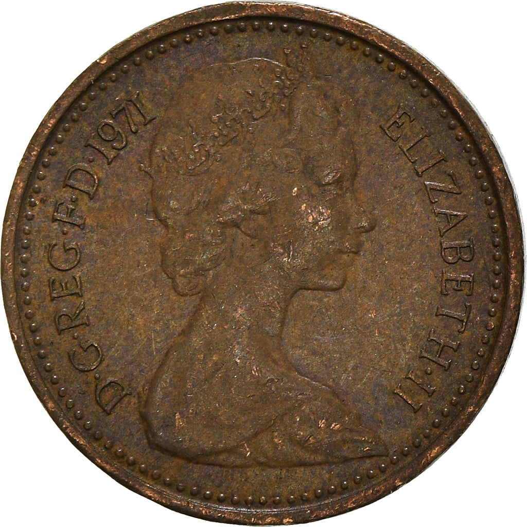 Moneta, Wielka Brytania, 1/2 New Penny, 1971