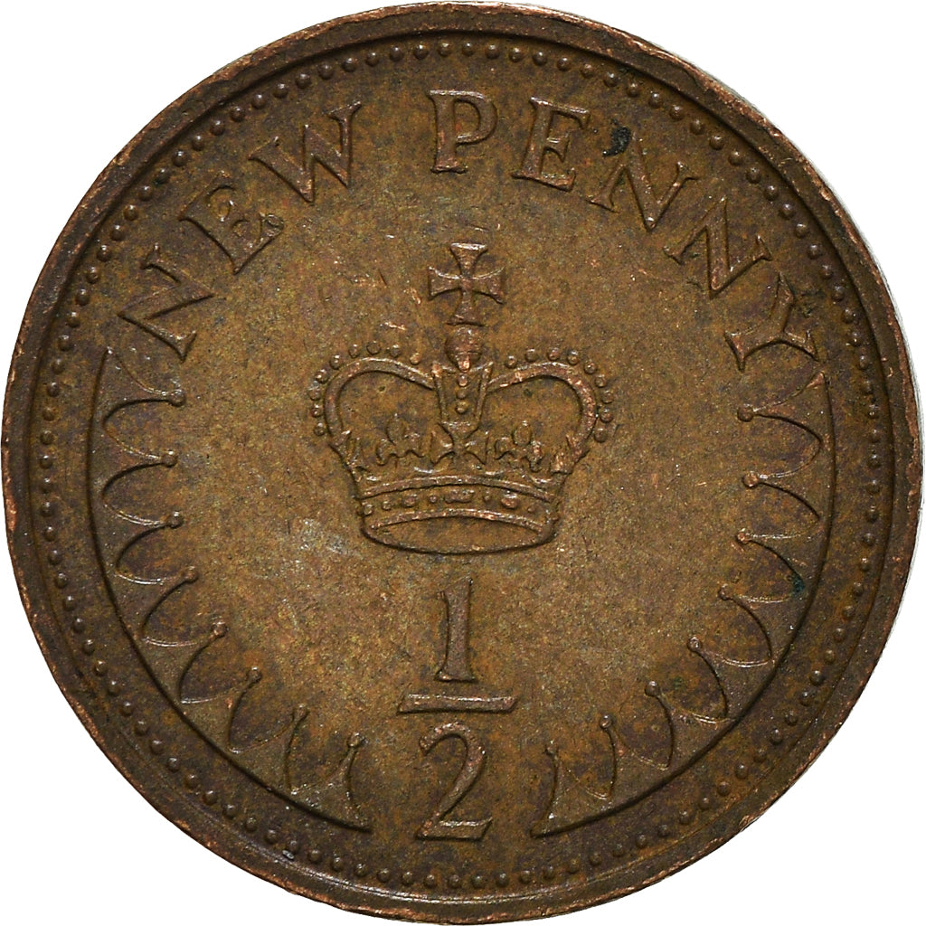 Moneta, Wielka Brytania, 1/2 New Penny, 1971