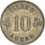 Coin, Iceland, 10 Aurar, 1969