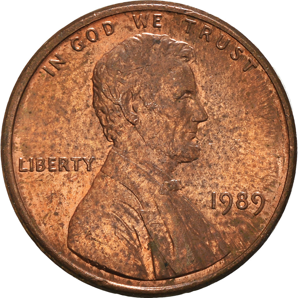 Coin, United States, Cent, 1989