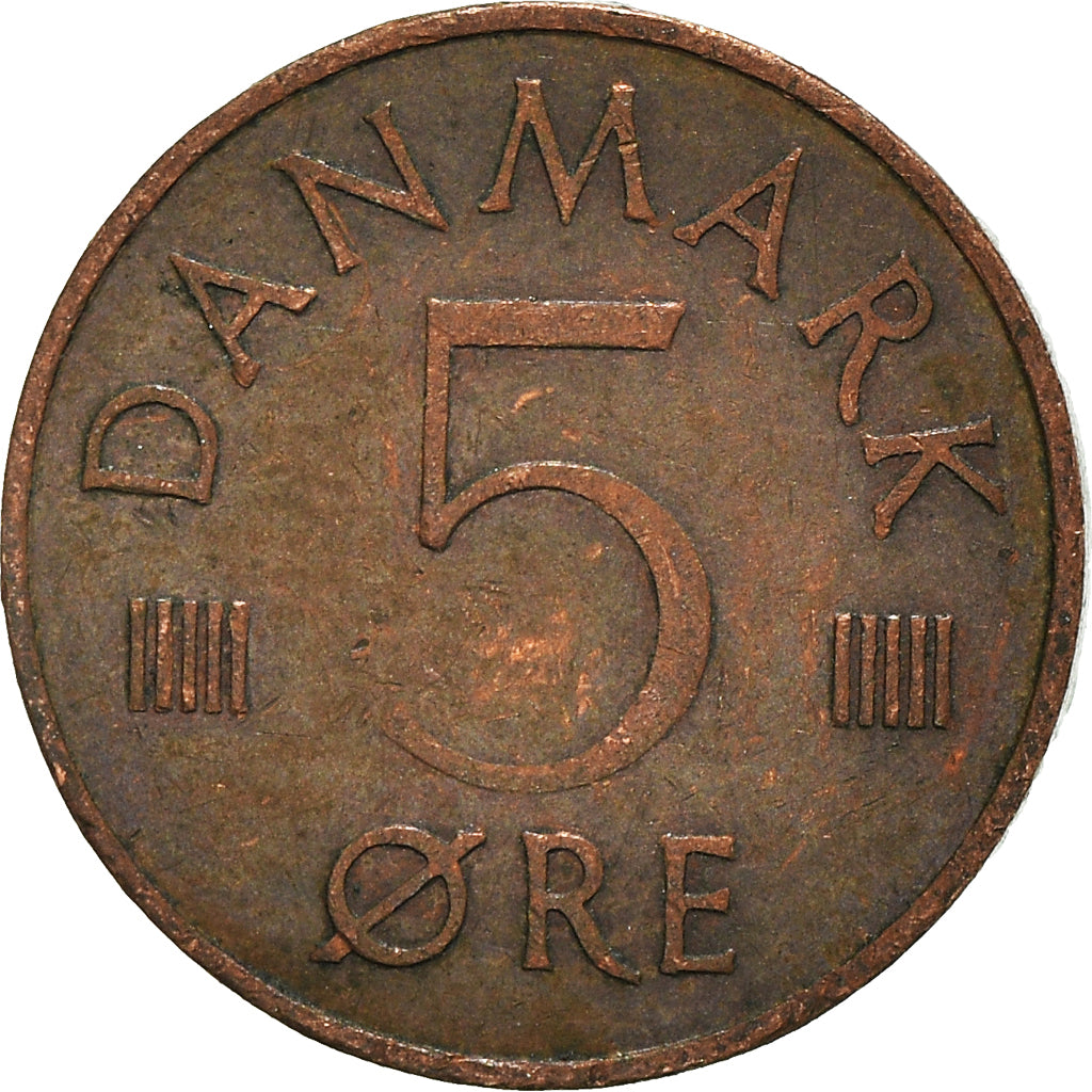 Moeda, Dinamarca, 5 Öre, 1973