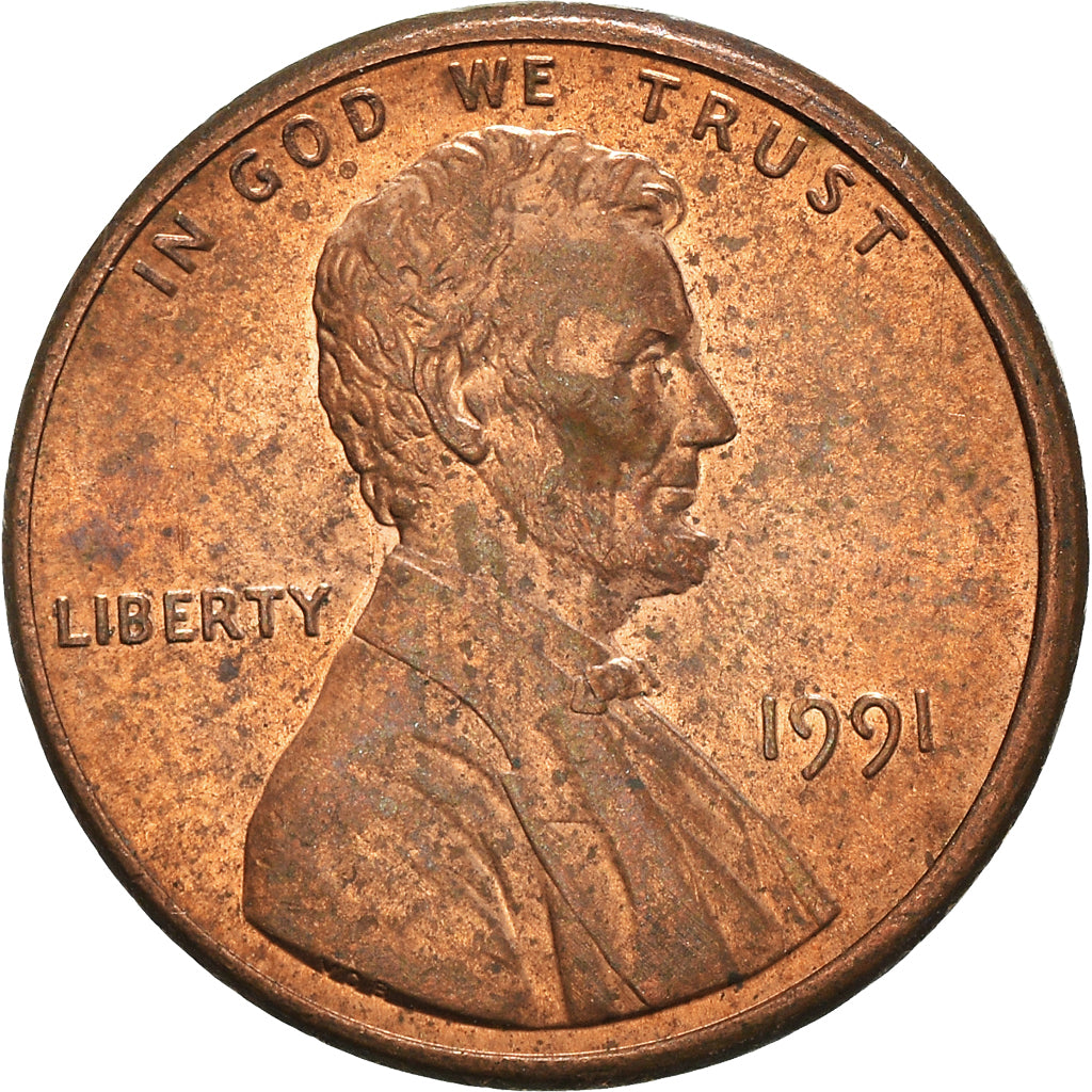 Monnaie, États-Unis, Cent, 1991