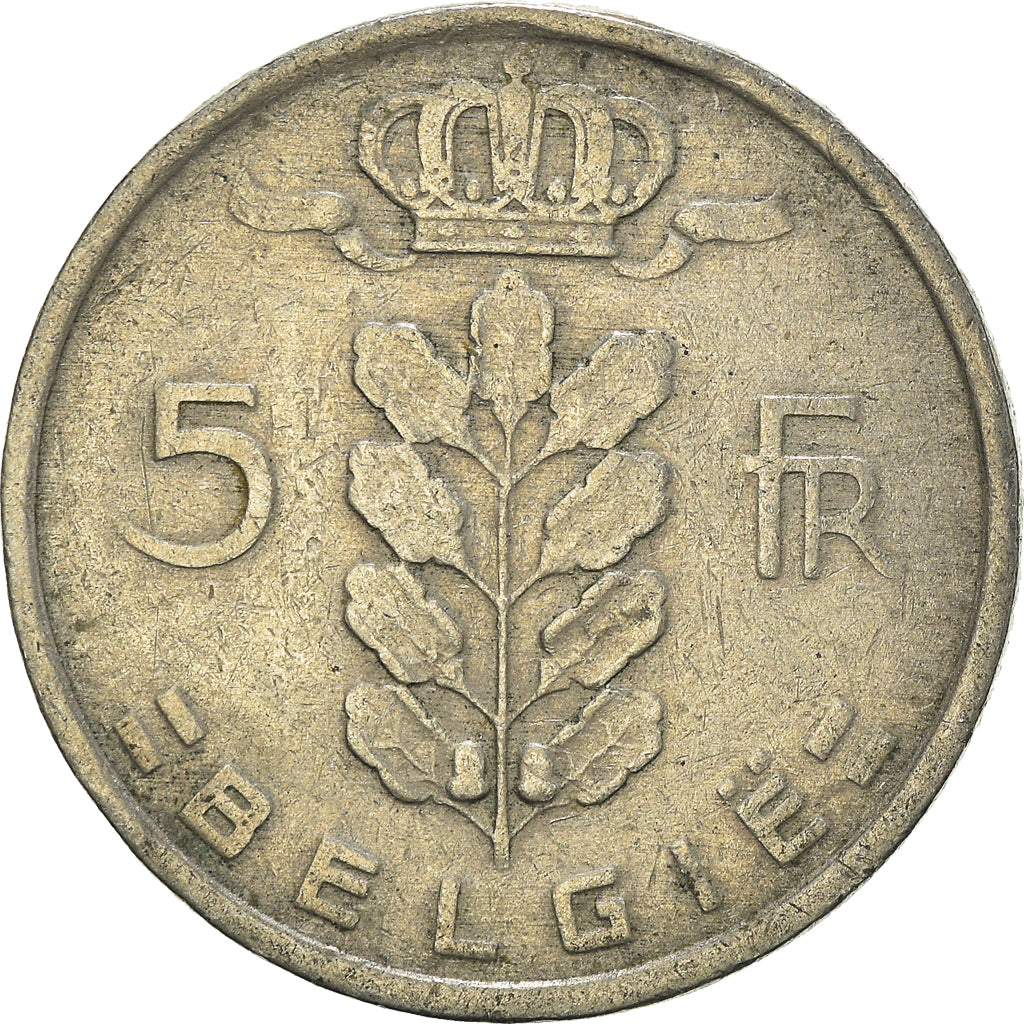 Münze, Belgien, 5 Francs, 5 Frank, 1950