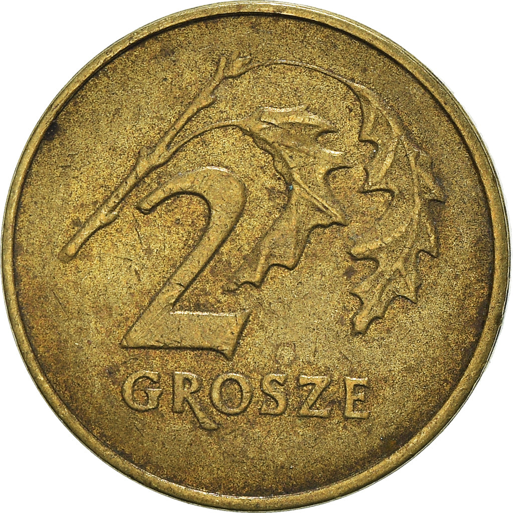 Moneda, Polonia, 2 Grosze, 1990