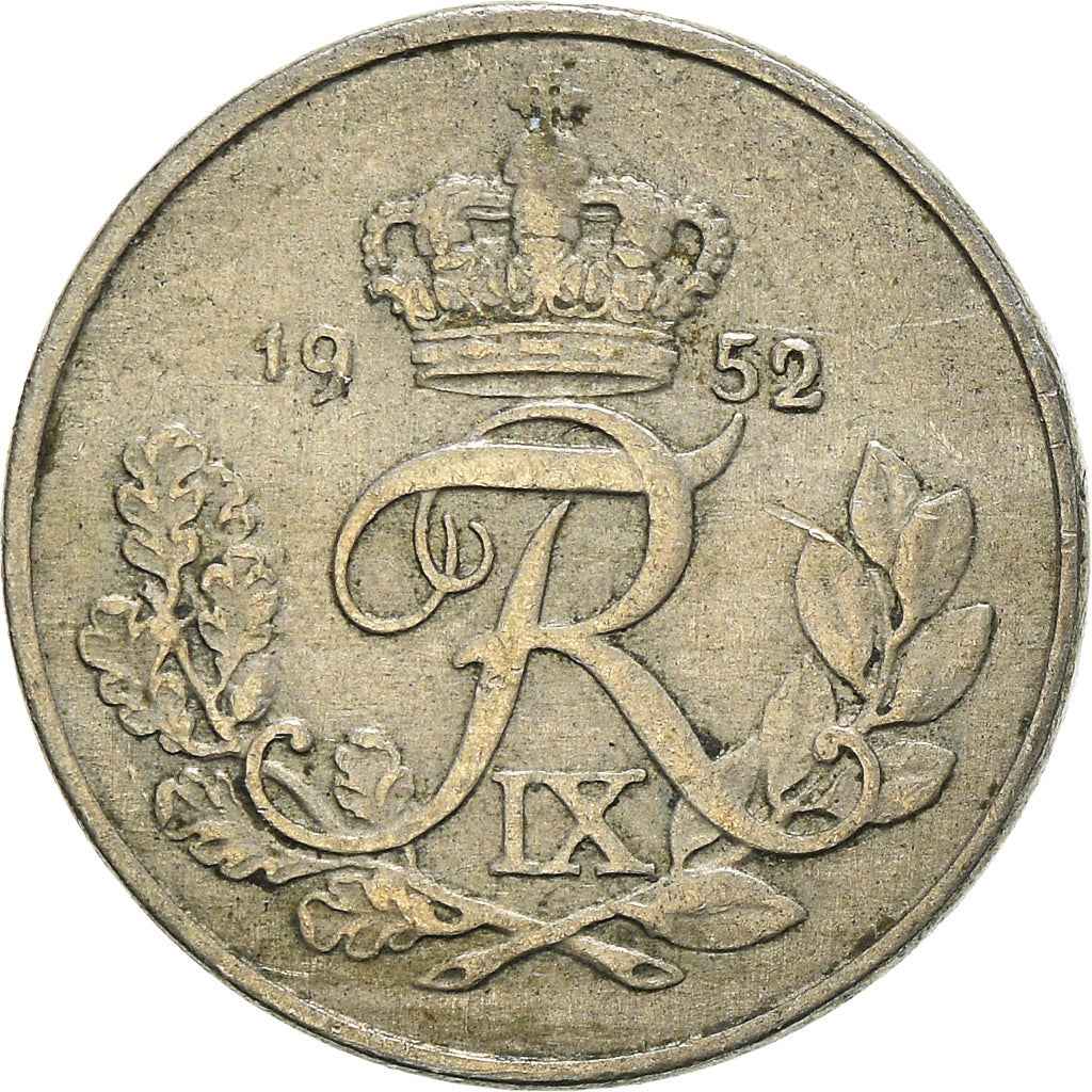 Moneda, Dinamarca, 10 Öre, 1952