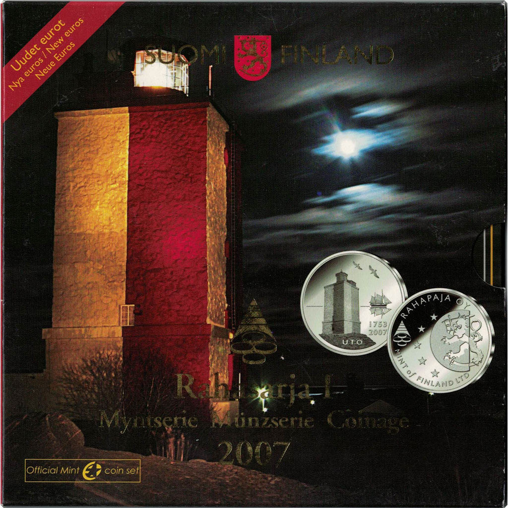 Finland, Euro Set of 8 coins + 1 token, 2007