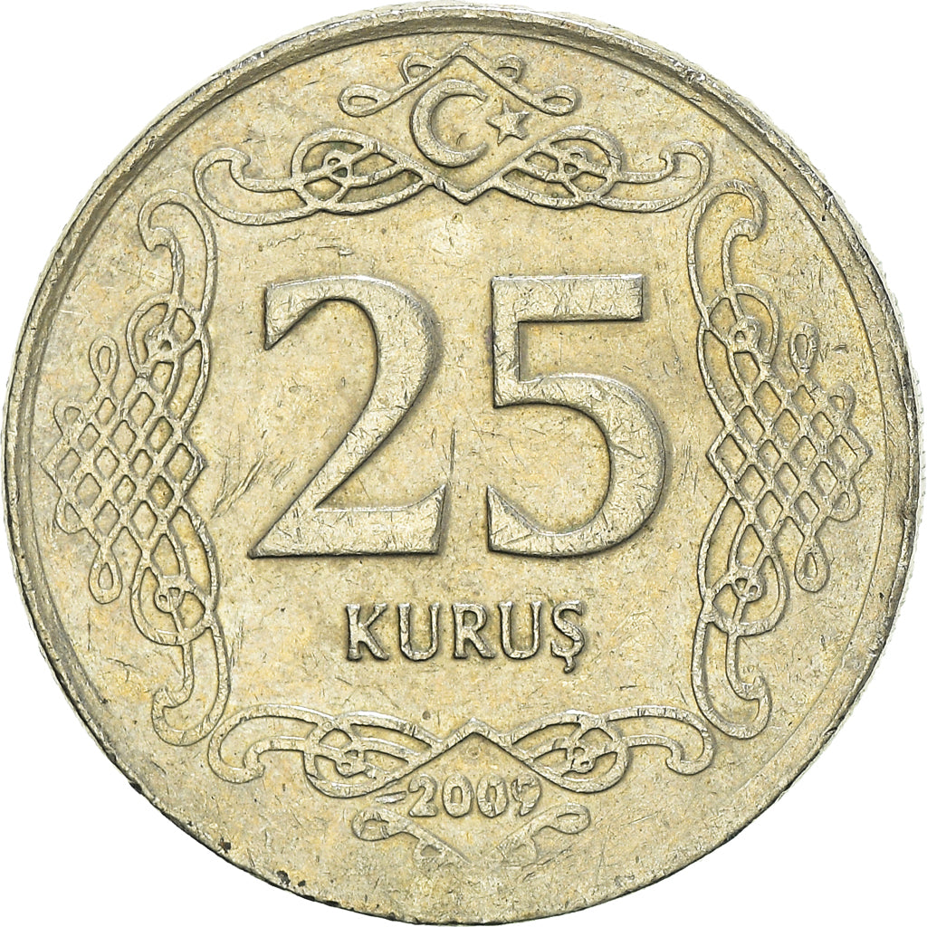 Moneta, Turchia, 25 Kurus, 2009