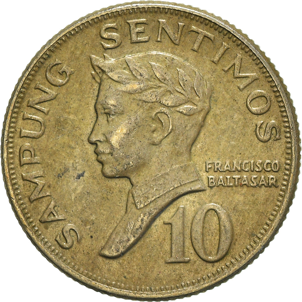 Coin, Philippines, 10 Sentimos, 1970