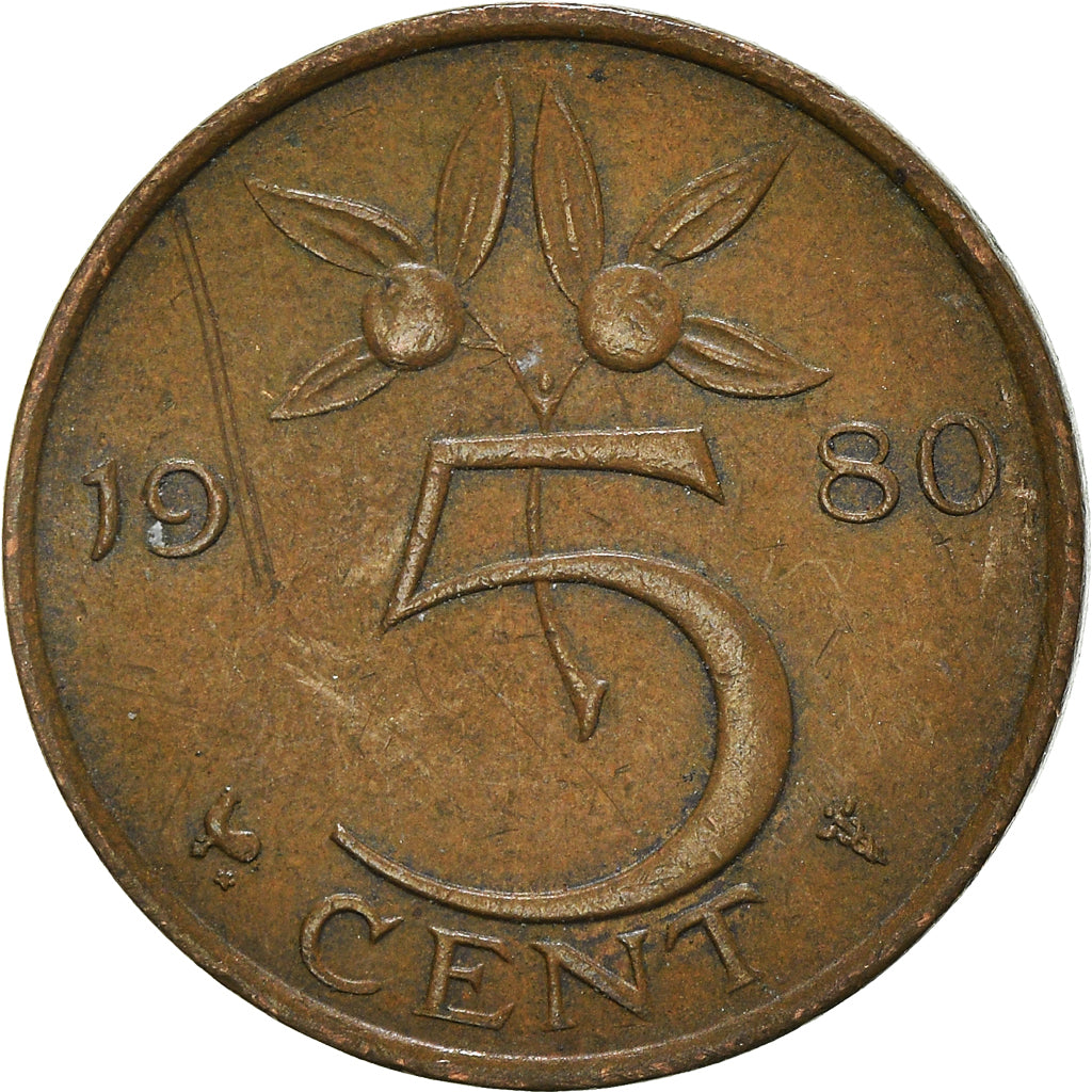 Münze, Niederlande, 5 Cents, 1980