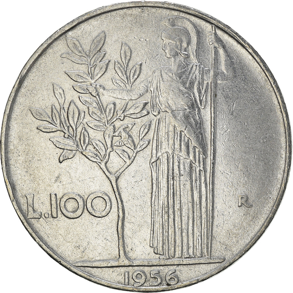 Moneda, Italia, 100 Lire, 1956