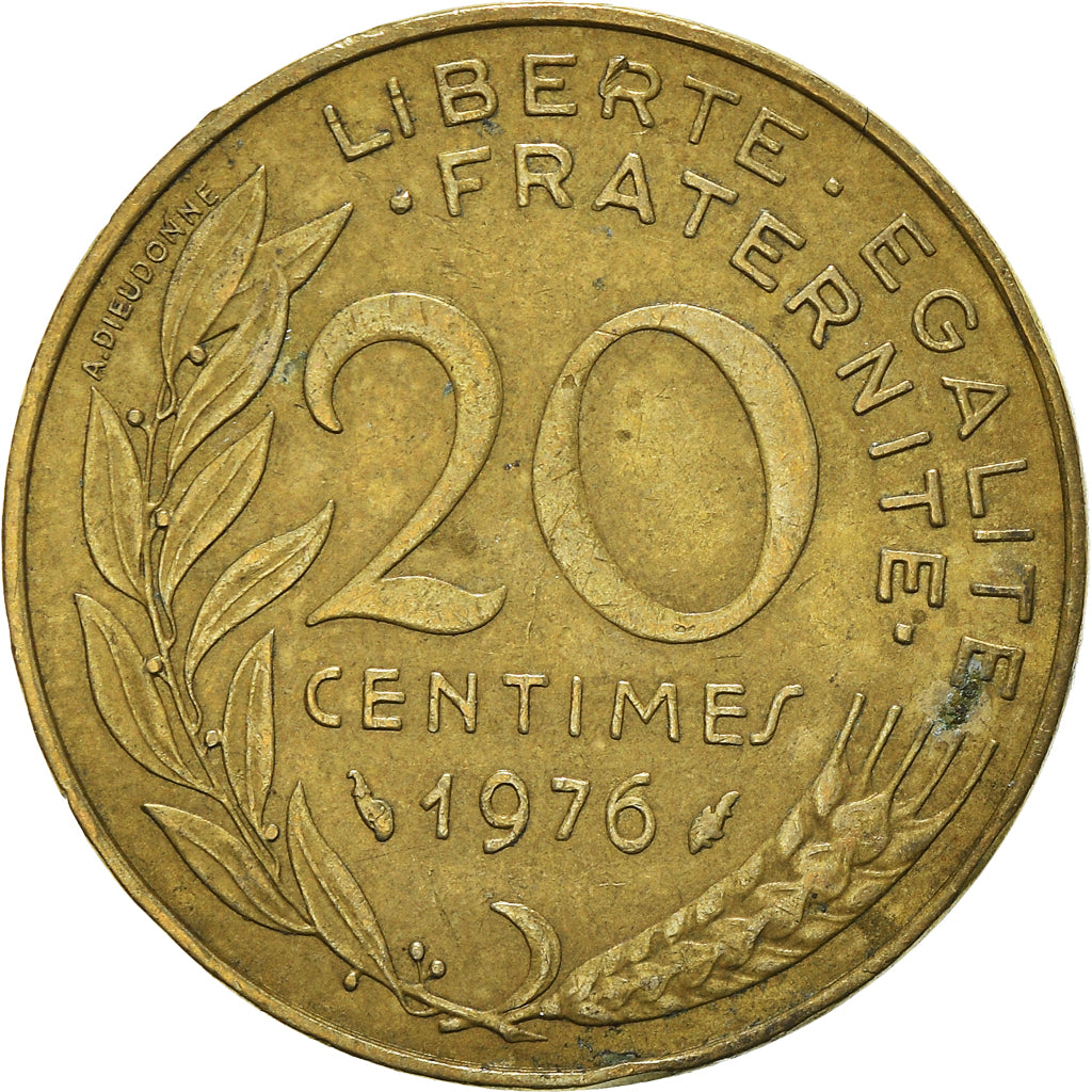 Münze, Frankreich, 20 Centimes, 1976