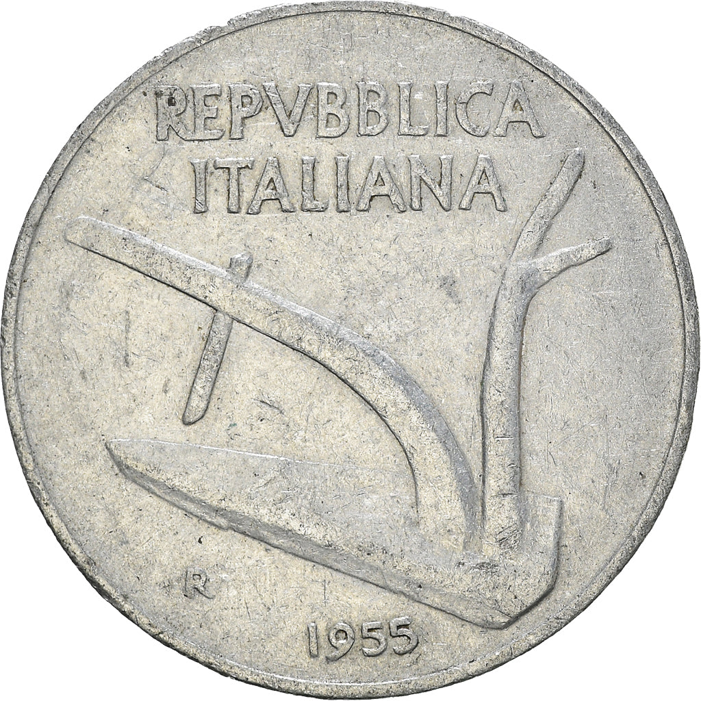 Monnaie, Italie, 10 Lire, 1955