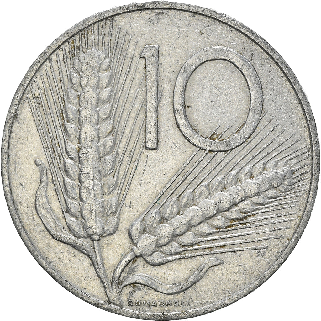 Monnaie, Italie, 10 Lire, 1955