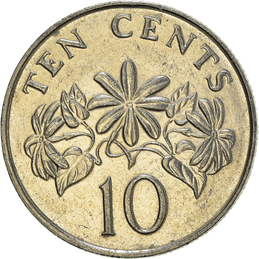 Coin, Singapore, 10 Cents, 1993