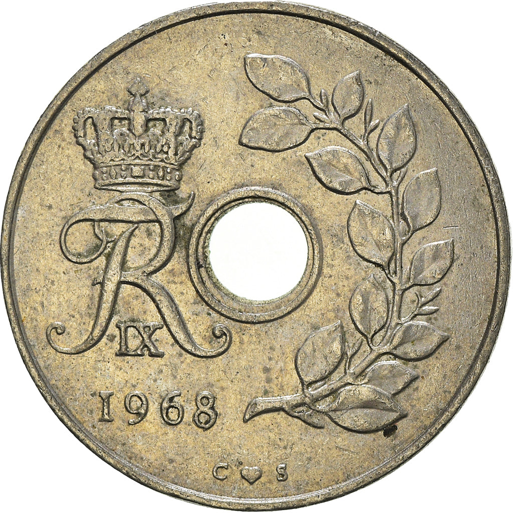 Moneta, Dania, 25 Öre, 1968