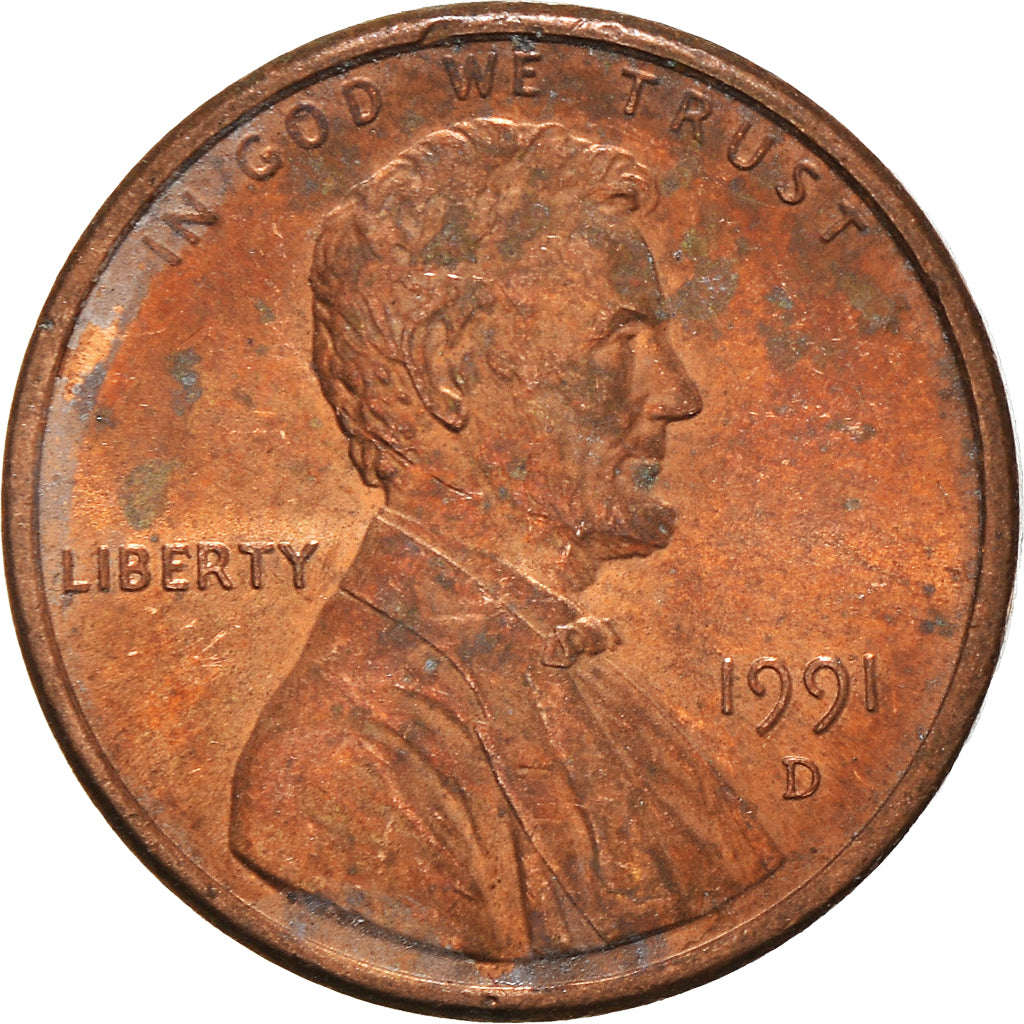 Moneta, Stati Uniti, Cent, 1991