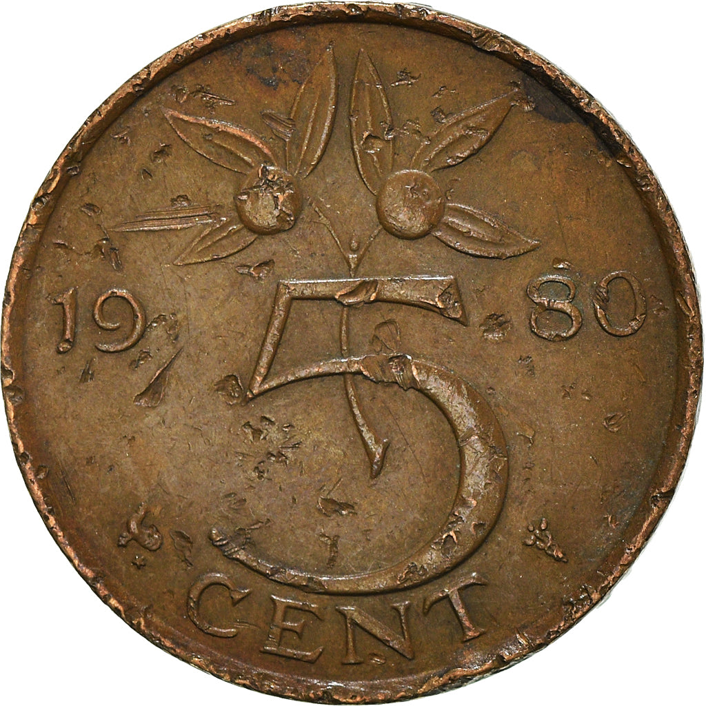 Monnaie, Pays-Bas, 5 Cents, 1980