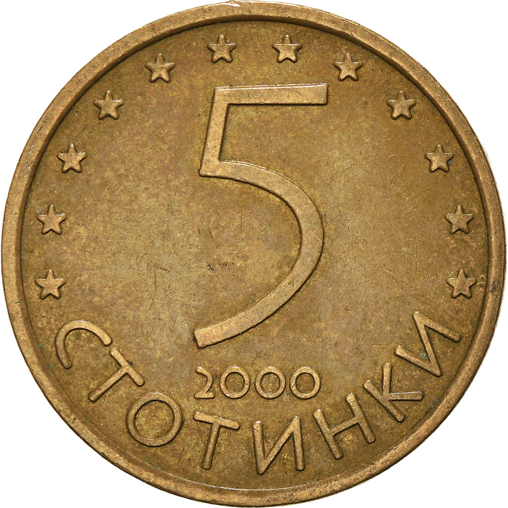 Moneta, Bulgaria, 5 Stotinki, 2000