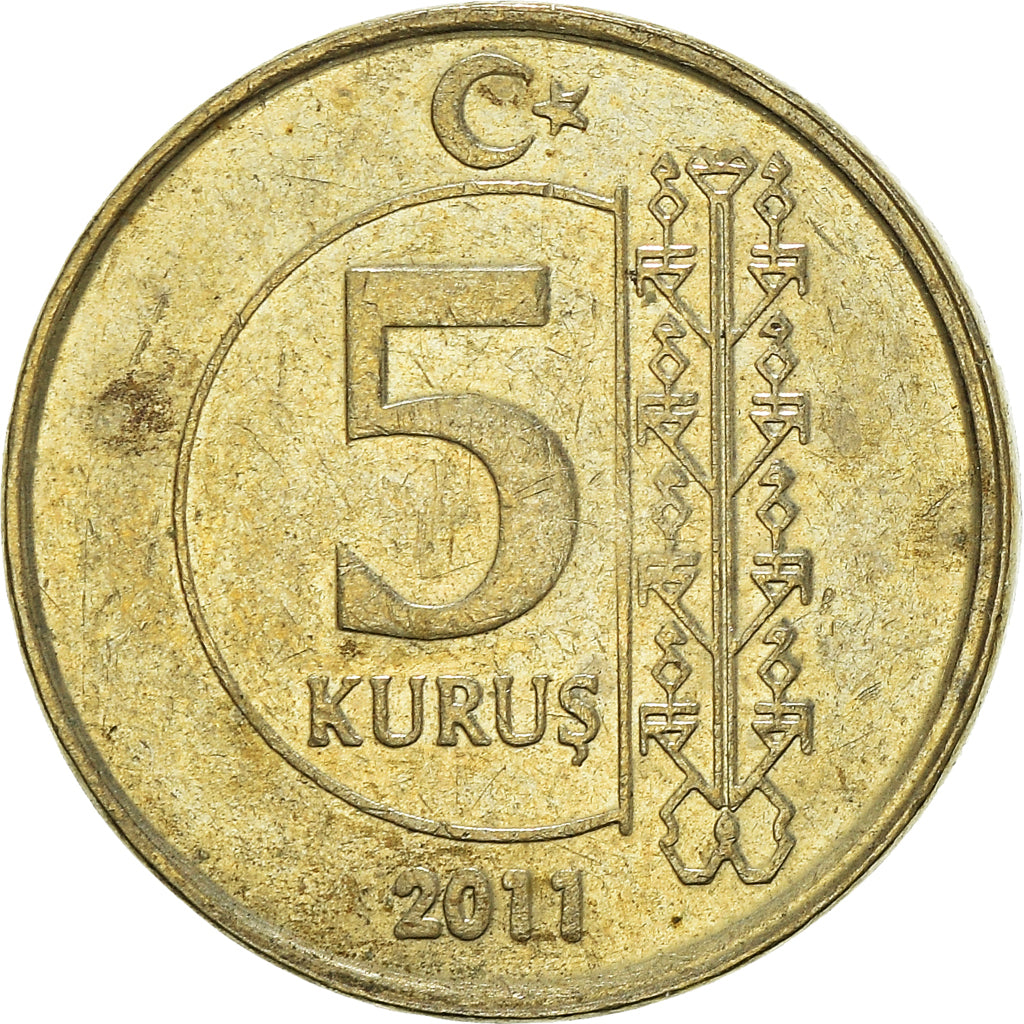 Munten, Turkije, 5 Kurus, 2011