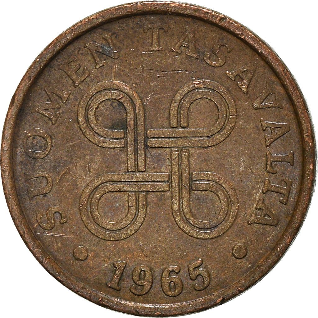Coin, Finland, 5 Pennia, 1965