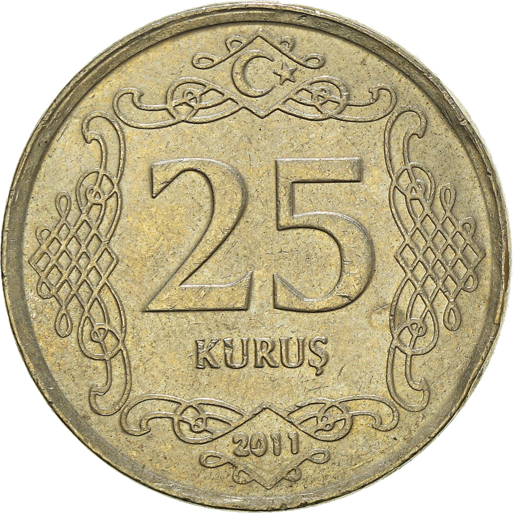 Munten, Turkije, 25 Kurus, 2011