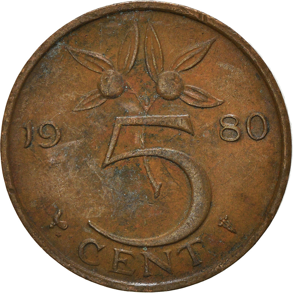 Monnaie, Pays-Bas, 5 Cents, 1980