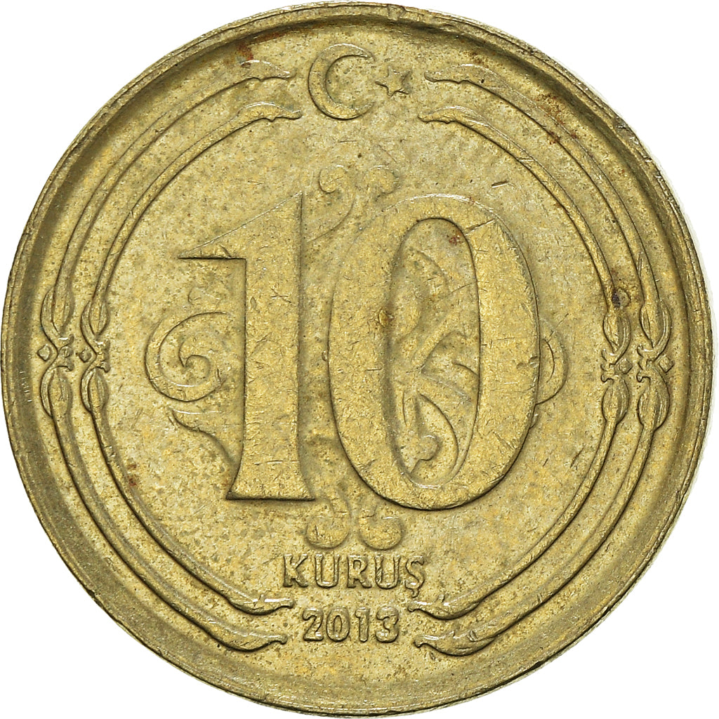 Munten, Turkije, 10 Kurus, 2013