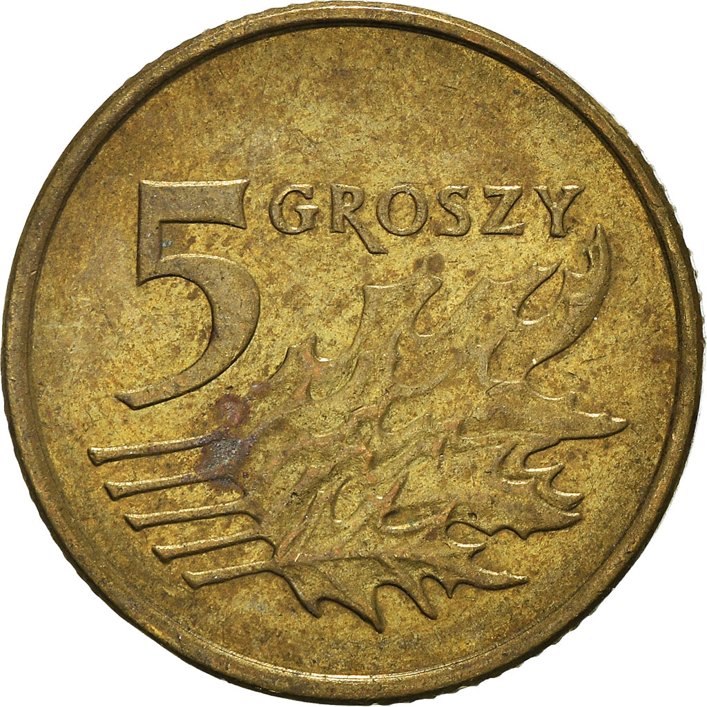 Monnaie, Pologne, 5 Groszy, 2000