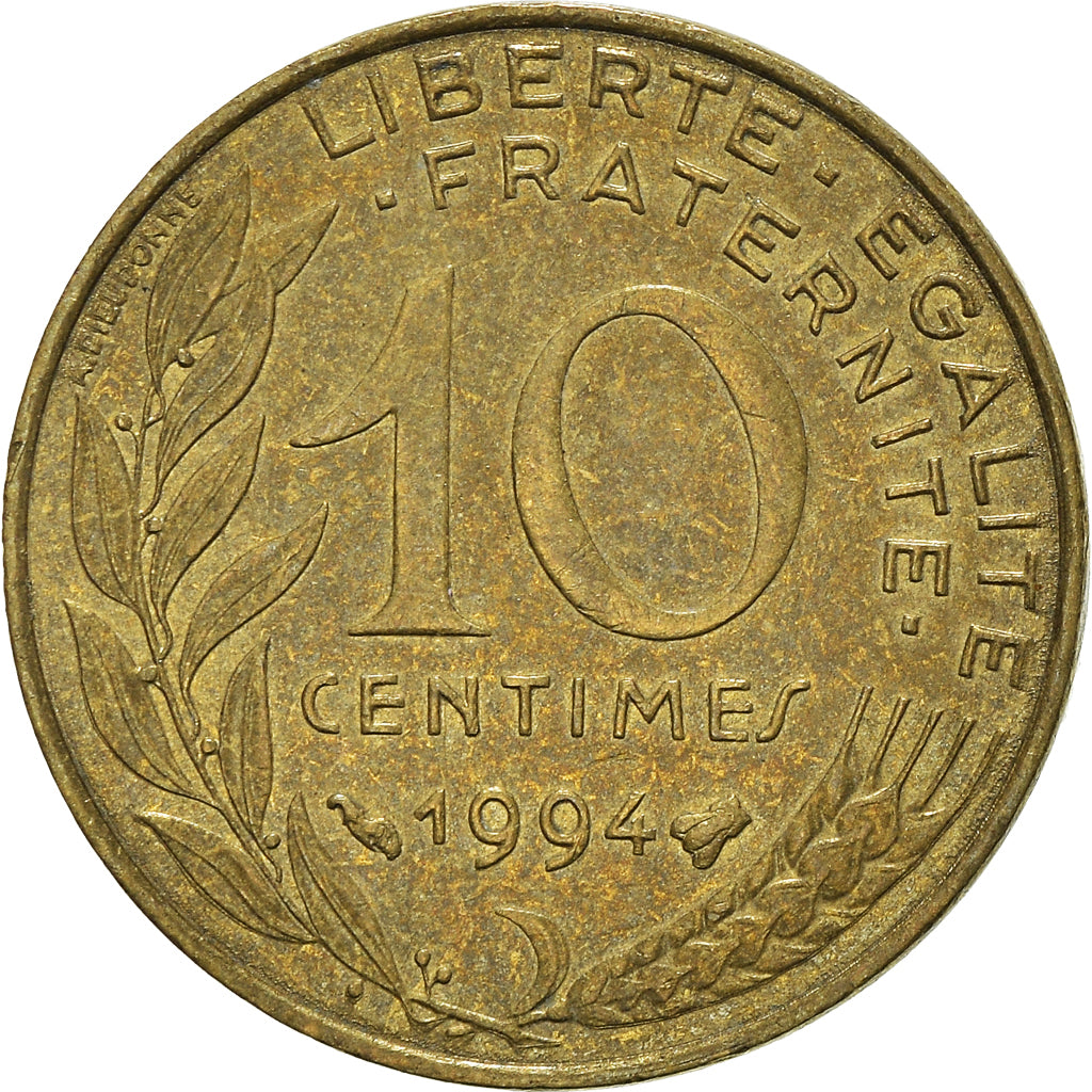 Munten, Frankrijk, 10 Centimes, 1994