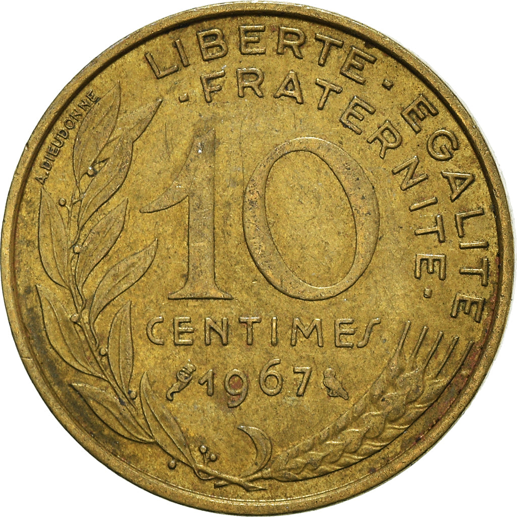 Monnaie, France, 10 Centimes, 1967
