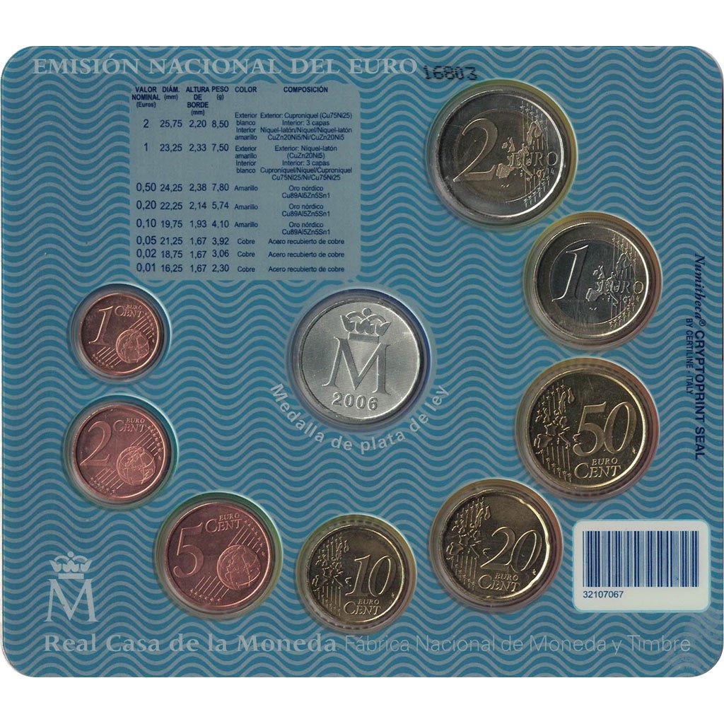 Spain, Euro Set of 10 coins, 2012