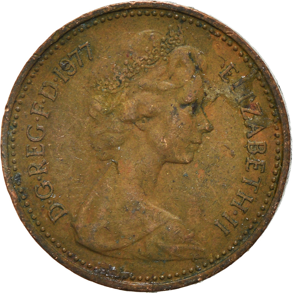 Coin, Great Britain, New Penny, 1977