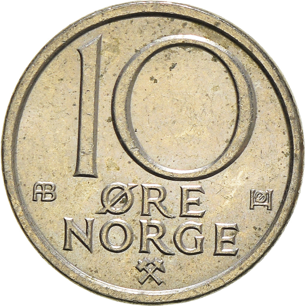 Munten, Noorwegen, 10 Öre, 1976