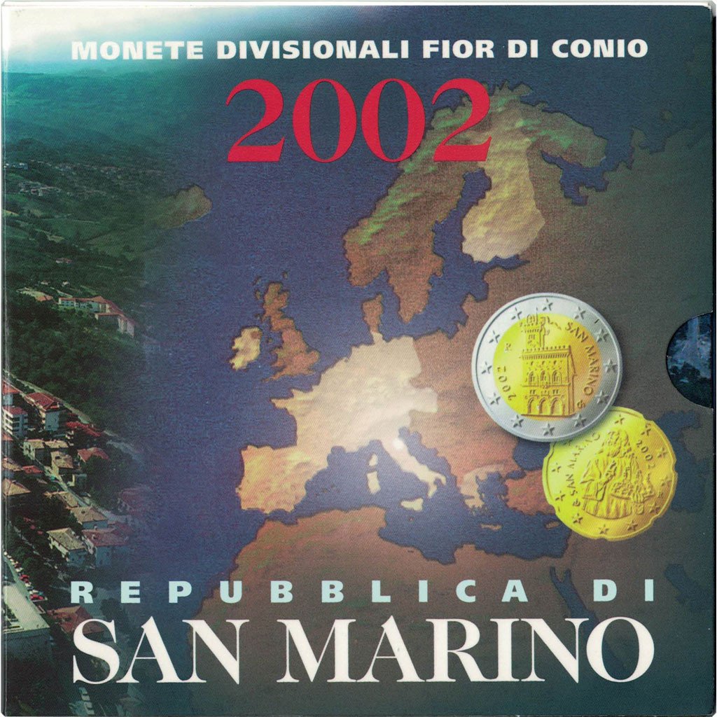 San Marino, Euro Set of 8 coins, 2002