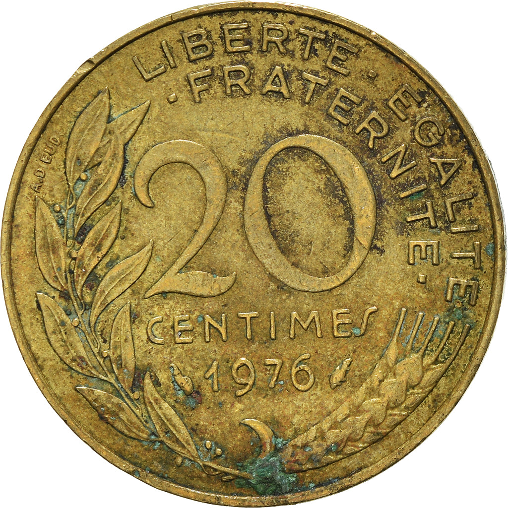 Münze, Frankreich, 20 Centimes, 1976