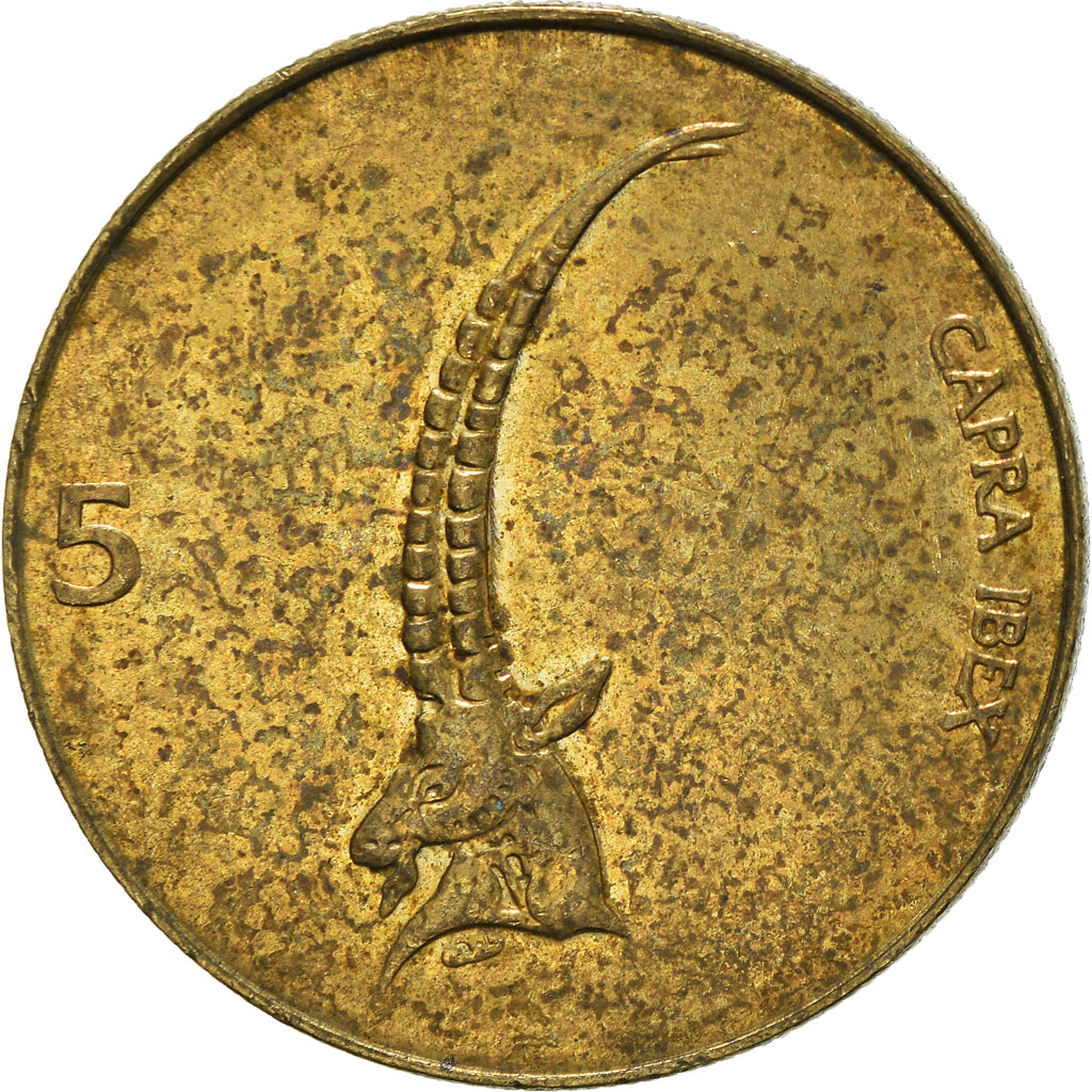 Moneta, Słowenia, 5 Tolarjev, 2000