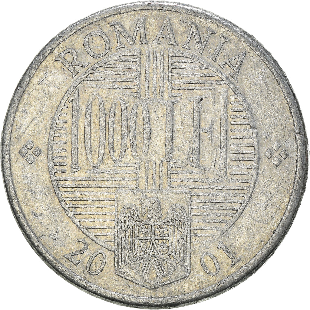 Monnaie, Roumanie, 1000 Lei, 2001