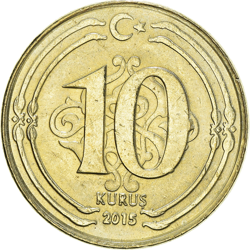 Munten, Turkije, 10 Kurus, 2015