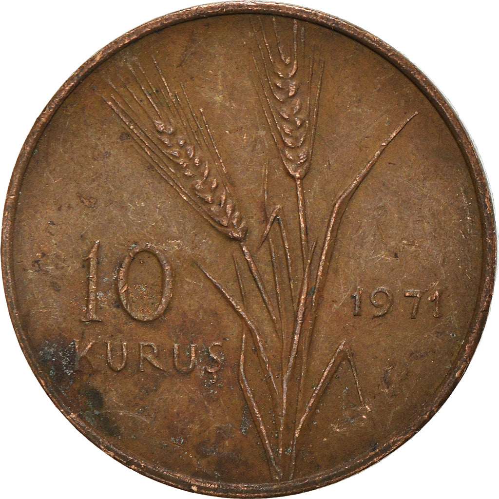 Munten, Turkije, 10 Kurus, 1971
