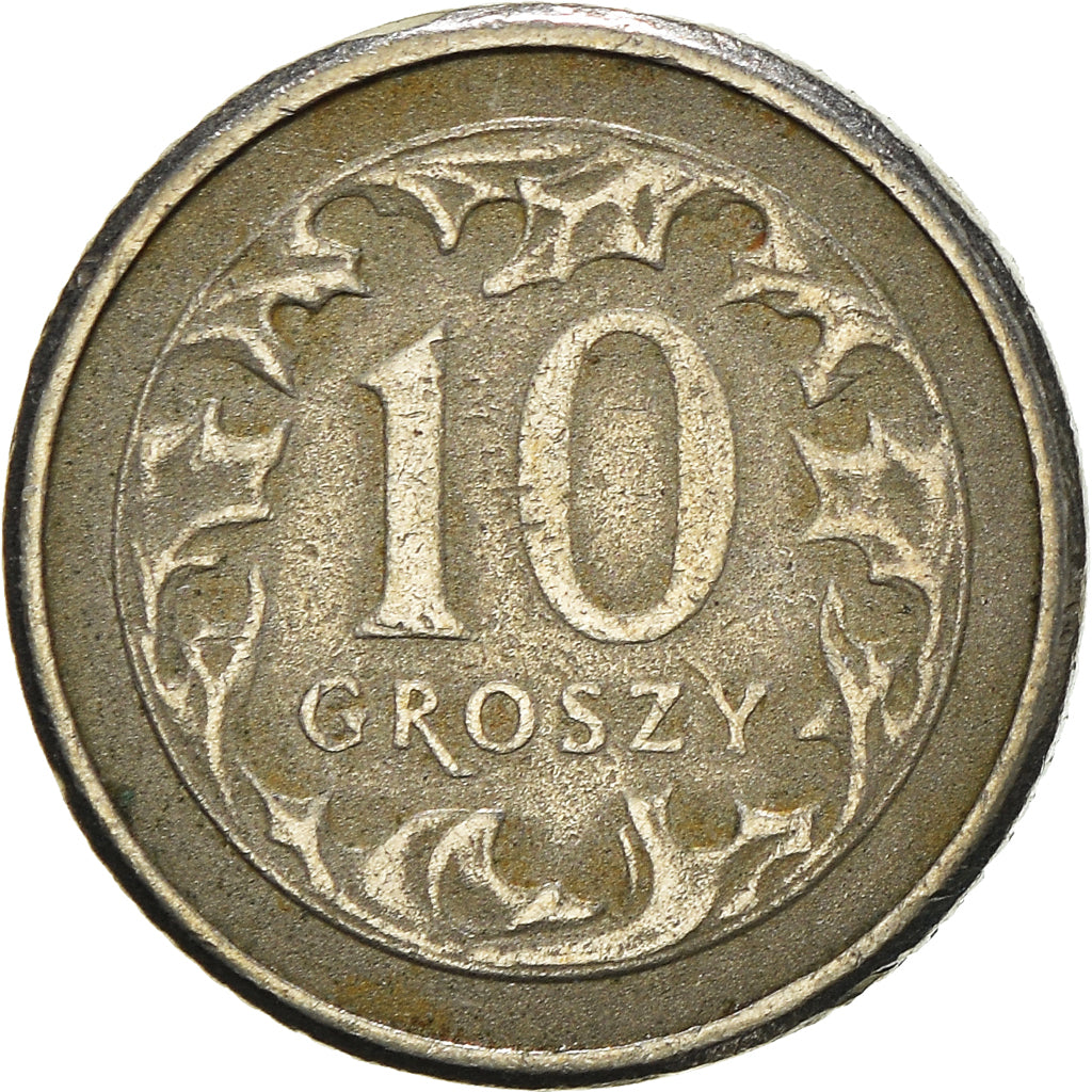 Monnaie, Pologne, 10 Groszy, 1992