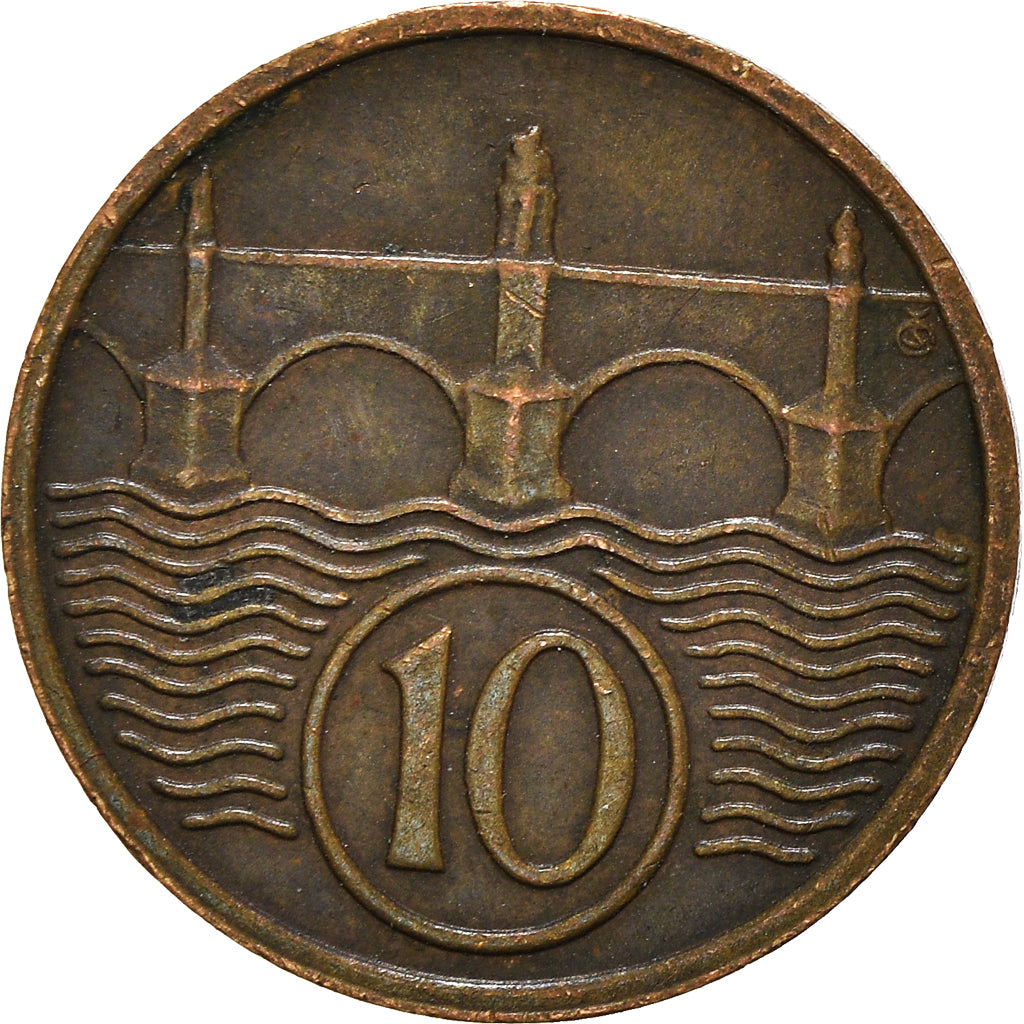 Coin, Czechoslovakia, 10 Haleru, 1937
