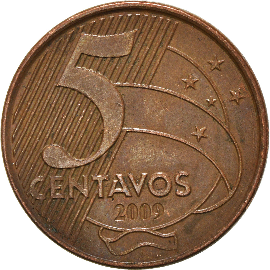 Moneda, Brasil, 5 Centavos, 2009