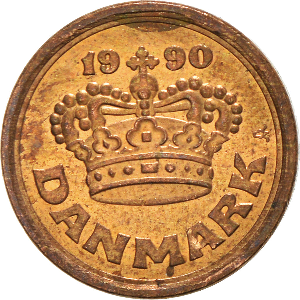 Moneta, Danimarca, 25 Öre, 1990