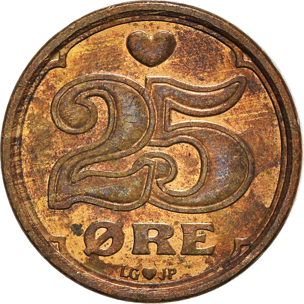 Moneta, Danimarca, 25 Öre, 1990