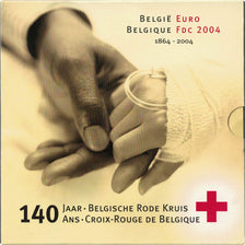 Belgium, Euro Set of 8 coins + 1 token "Croix rouge", 2004
