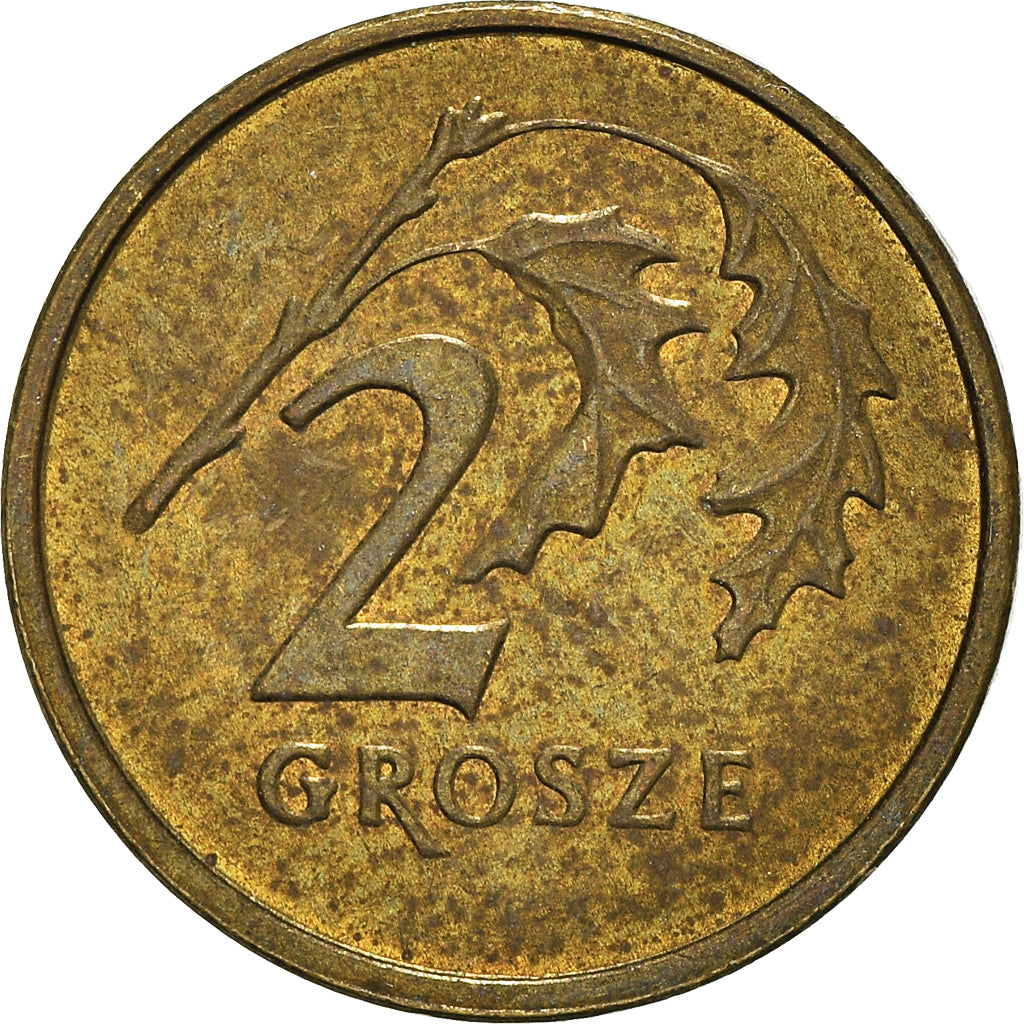 Moneta, Polonia, 2 Grosze, 2000